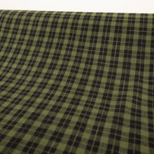 Load image into Gallery viewer, Brushed Cotton Plaid Deadstock - Green & Black