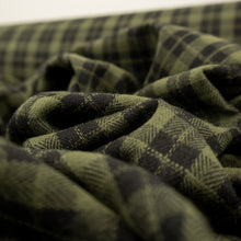 Load image into Gallery viewer, Brushed Cotton Plaid Deadstock - Green & Black
