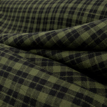 Load image into Gallery viewer, Brushed Cotton Plaid Deadstock - Green & Black