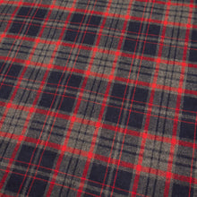 Load image into Gallery viewer, Brushed Cotton Plaid Deadstock - Grey, Red & Navy