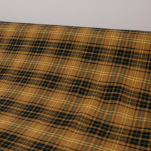 Load image into Gallery viewer, Brushed Cotton Plaid Deadstock - Honey, Black & Green