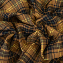 Load image into Gallery viewer, Brushed Cotton Plaid Deadstock - Honey, Black & Green