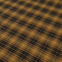 Load image into Gallery viewer, Brushed Cotton Plaid Deadstock - Honey, Black & Green