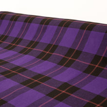 Load image into Gallery viewer, Brushed Cotton Plaid Deadstock - Purple, Raspberry and Black