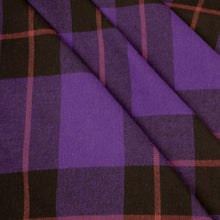 Load image into Gallery viewer, Brushed Cotton Plaid Deadstock - Purple, Raspberry and Black