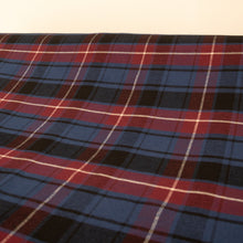 Load image into Gallery viewer, Brushed Cotton Plaid Deadstock - Blue, Wine, Black & Cream