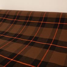 Load image into Gallery viewer, Brushed Cotton Plaid Deadstock - Choc, Black & Orange