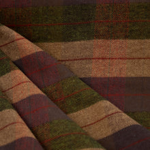 Load image into Gallery viewer, Brushed Cotton Plaid Deadstock - Raisin, Biscuit & Khaki