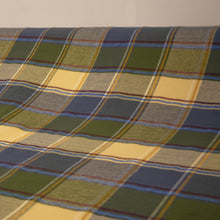 Load image into Gallery viewer, Brushed Cotton Plaid Deadstock - Lemon, Moss & Blue