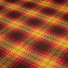 Load image into Gallery viewer, Brushed Cotton Plaid Deadstock - Ochre, Cerise & Choc