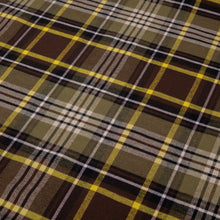 Load image into Gallery viewer, Brushed Plaid Cotton Deadstock - Choc, Khaki & Buttercup
