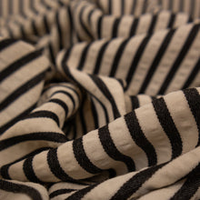 Load image into Gallery viewer, Mini Seersucker Stripe - Black & Natural