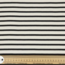Load image into Gallery viewer, Cotton Ladder Striped Knit Deadstock - White Black