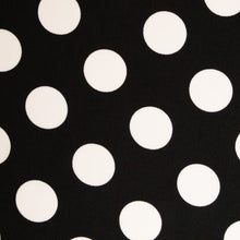 Load image into Gallery viewer, Rayon Polka Dot Spot Print Deadstock - White on Black