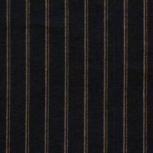 Load image into Gallery viewer, Linen Cotton Double Pinstripe - Black