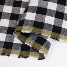 Load image into Gallery viewer, Linen Cotton Gingham - Black & White