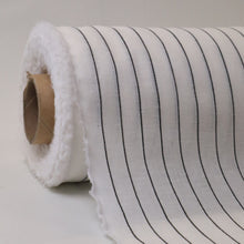 Load image into Gallery viewer, Linen Cotton Yarn Dyed Pinstripe - White