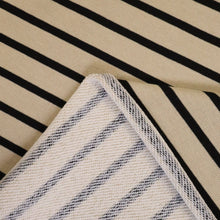 Load image into Gallery viewer, Striped Loop Back Sweatshirt - Beige & Black