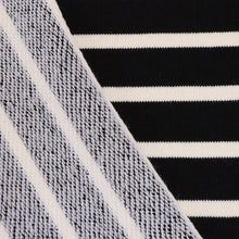 Load image into Gallery viewer, Striped Loop Back Sweatshirt - Black & White