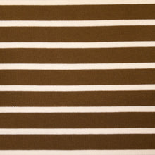 Load image into Gallery viewer, Striped Loop Back Sweatshirt - Walnut & White