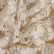 Load image into Gallery viewer, Embroidered Cotton Floral Lace Designer End – Monroe Ivory