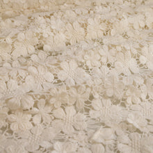 Load image into Gallery viewer, Embroidered Cotton Floral Lace Designer End – Monroe Ivory