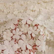 Load image into Gallery viewer, Embroidered Cotton Floral Lace Designer End – Monroe Ivory