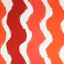 Load image into Gallery viewer, Cotton Abstract Stripe Print - Red Raider Orange Red