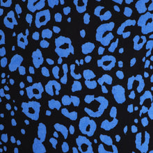 Load image into Gallery viewer, Ocelot Rayon Print Deadstock - Blue