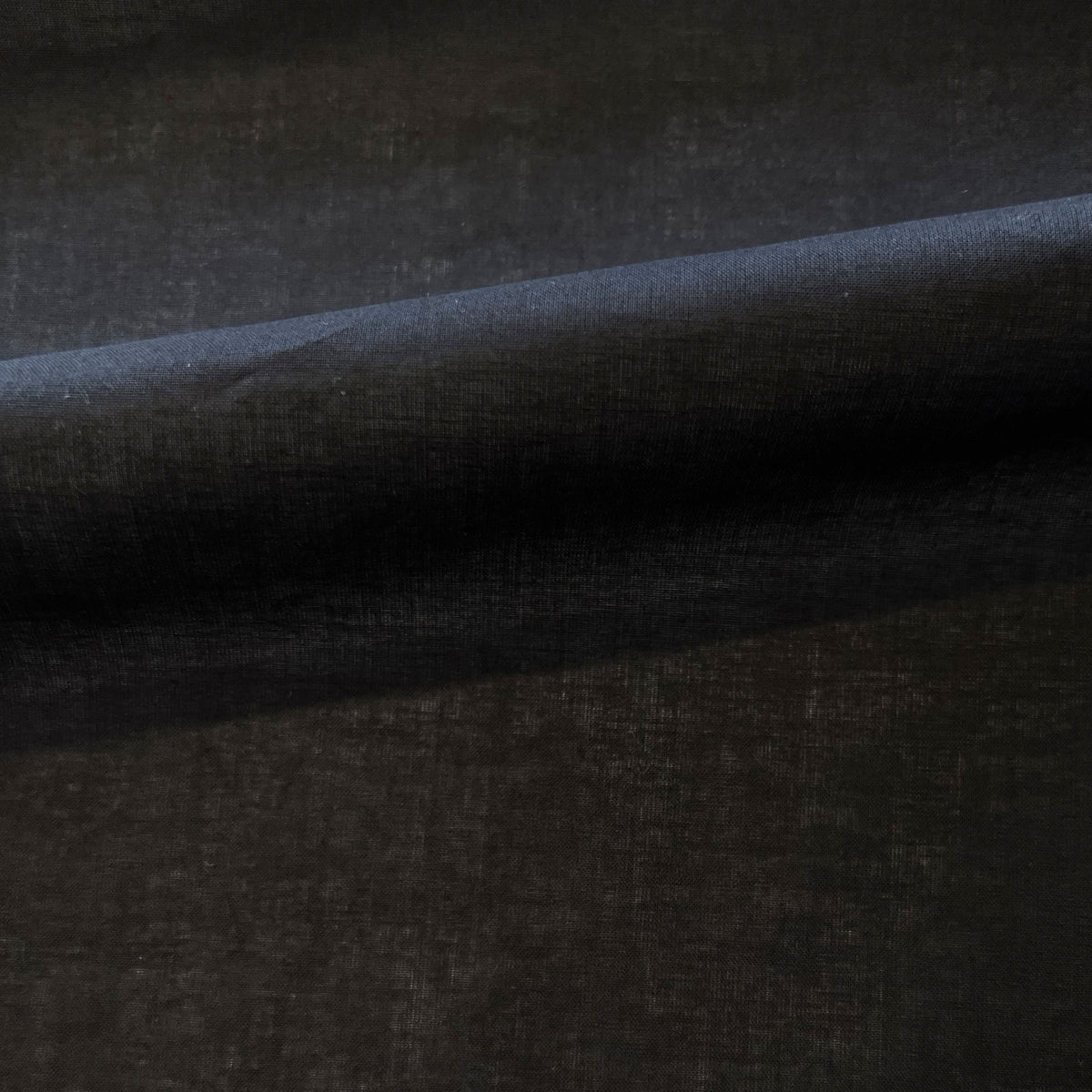 Organic Cotton Lawn Black Fabric Box