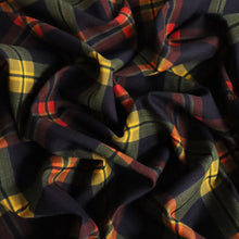 Load image into Gallery viewer, Plaid Cotton Lawn Deadstock - Black, Khaki & Orange