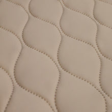 Load image into Gallery viewer, Quilted Pleather & Faux Fur Coating - Cream