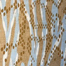 Load image into Gallery viewer, Riverside Voile Print - Blue & Camel