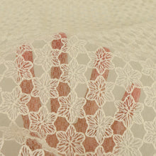 Load image into Gallery viewer, Snowflake Embroidered Mesh - Ivory