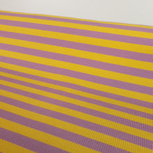 Load image into Gallery viewer, Aruba Rayon Spandex Striped Rib - Mauve & Mustard