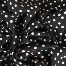 Load image into Gallery viewer, Viscose Polka Dot Print - Dotty Black