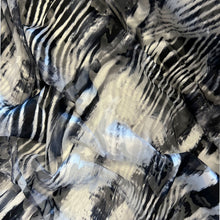 Load image into Gallery viewer, Viscose Silk Burnout Deadstock - Shadows Black and White