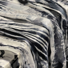 Load image into Gallery viewer, Viscose Silk Burnout Deadstock - Shadows Black and White