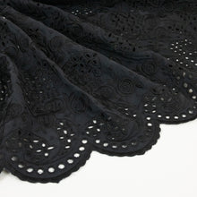 Load image into Gallery viewer, Heavy Embroidered Cotton Designer End – Shanna Black