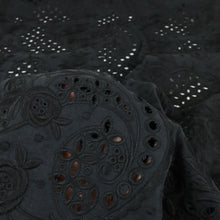 Load image into Gallery viewer, Heavy Embroidered Cotton Designer End – Shanna Black