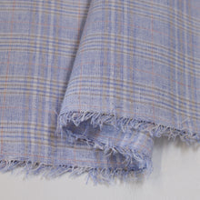 Load image into Gallery viewer, Linen Cotton Yarn Dyed Plaid - Sky