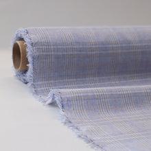 Load image into Gallery viewer, Linen Cotton Yarn Dyed Plaid - Sky