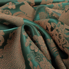 Load image into Gallery viewer, Sonata Two Tone Jacquard Satin – Emerald Green