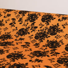 Load image into Gallery viewer, Sunbeam Rayon Print Deadstock - Marigold & Black