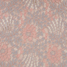 Load image into Gallery viewer, Cotton Nylon Two-Tone Corded Lace - Heiress Pink & Pale Blue