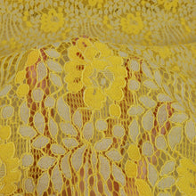 Load image into Gallery viewer, Cotton Nylon Two-Tone Corded Lace - Heiress Yellow & Cream