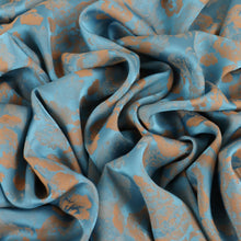 Load image into Gallery viewer, Bohemian Two-Tone Jacquard Satin – Sky Blue & Peach