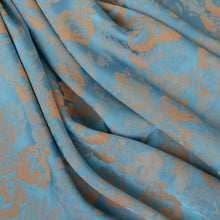Load image into Gallery viewer, Bohemian Two-Tone Jacquard Satin – Sky Blue & Peach