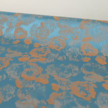 Load image into Gallery viewer, Bohemian Two-Tone Jacquard Satin – Sky Blue & Peach