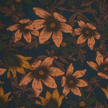 Load image into Gallery viewer, Printed Stretch Knit Deadstock - Waltz Petrol